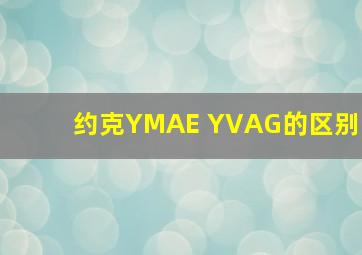 约克YMAE YVAG的区别